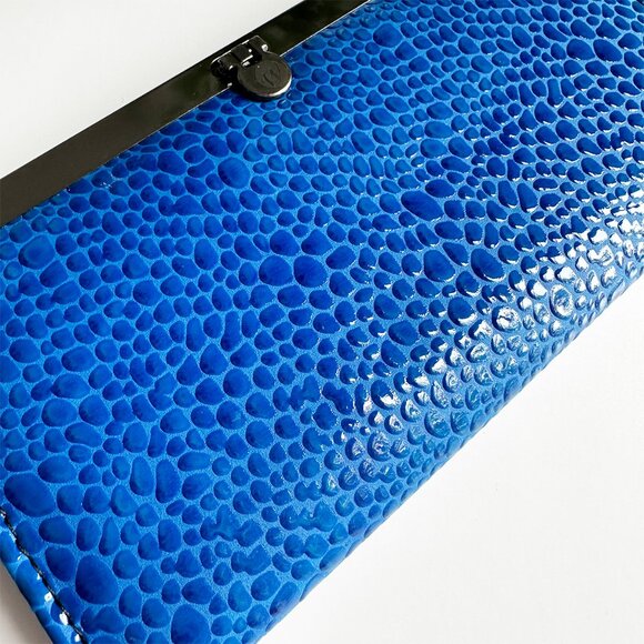 Vintage Faux Snake Blue Wallet - Picture 3 of 4